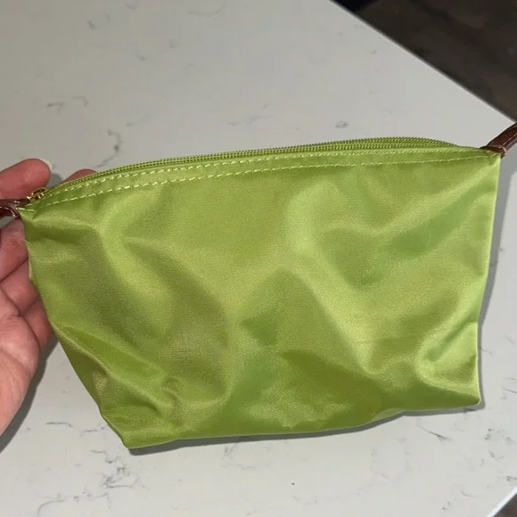 Longchamp Lime Green Nylon Cosmetic Bag - Picture 6 of 6
